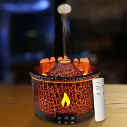 Walmart MEHOOM 300ml Cool Mist Volcano Humidifier, Essential Oil Diffuser with Remote and 2-Color Light offer