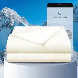 Walmart LuxClub Ice Cool Bed Comforters for Hot Sleepers, Soft Cooling Comforter, Queen ,White, 88 x 88 offer