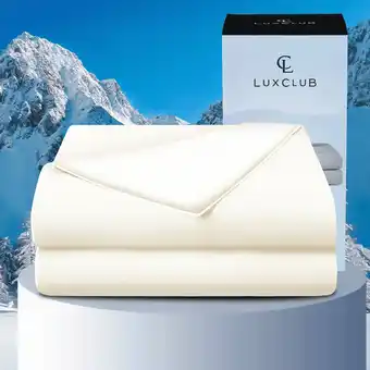 Walmart LuxClub Ice Cool Bed Comforters for Hot Sleepers, Soft Cooling Comforter, Queen ,White, 88 x 88 offer