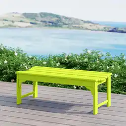 Walmart WestinTrends Malibu 46 length backless Outdoor Garden Bench, Lime offer