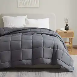 Walmart Nestl Comforter, Quilted Down Alternative Duvet Insert, All-Season Bedding Queen Comforter, Gray offer