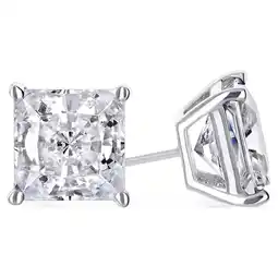 Walmart Paris Jewelry 18k White Gold 1 Ct White Sapphire Princess Cut Stud Earrings - Jewelry Gift for Women offer