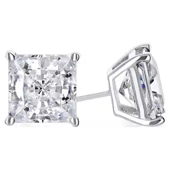Walmart Paris Jewelry 18k White Gold 1 Ct White Sapphire Princess Cut Stud Earrings - Jewelry Gift for Women offer