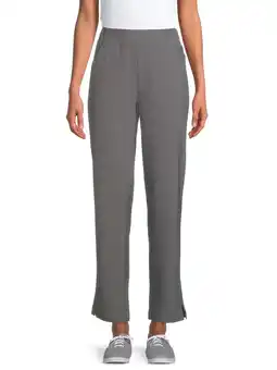 Walmart ClimateRight by Cuddl Duds Women's Stretch Woven Scrub Flat Front Pants offer