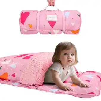 Walmart Primlect Toddler Nap Mat, 55 x 22, Lightweight Sleeping Bag with Removable Pillow, for Summer, Pink offer