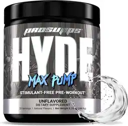 Walmart PROSUPPS Hyde Max Pump Pre Workout for Men and Women (Unflavored, 20 Servings) offer