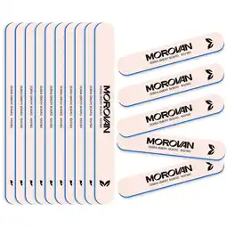 Walmart Morovan 100/180 Grit Emery Board Nail Files, 15 Pieces with Reusable Manicure offer