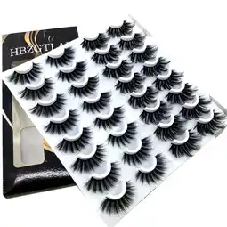 Walmart HBZGTLAD 16 Pairs 3D False Eyelashes Natural Thick Long Lashes Makeup Beauty Extension offer