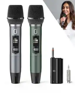 Walmart JYX Dual Wireless Microphones, Professional Handheld Dynamic Microphone for Singing, Speech, U50 offer