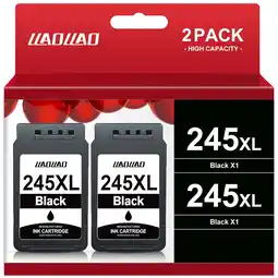 Walmart PG 245 Black Ink Cartridge for Canon Ink 245 245XL Ink Cartridge for PIXMA MG2522 MX490 (2 Black) offer