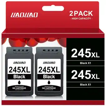 Walmart PG 245 Black Ink Cartridge for Canon Ink 245 245XL Ink Cartridge for PIXMA MG2522 MX490 (2 Black) offer