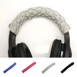 Walmart Fairnull Universal Solid Color Braided Cloth Headphone Headband Cushion Cover Protector offer
