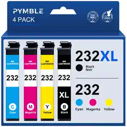 Walmart 232XL Ink Cartridge for Epson 232 Ink for Expression Home XP-4200 XP-4205 Printer (4 Pack) offer