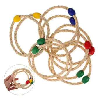 Walmart FRCOLOR 10 PCS Ring Toss Replacement Rings Throwing Game Twine Rope Baby offer