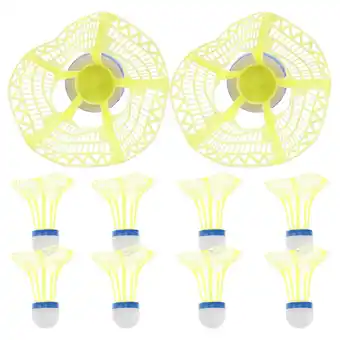 Walmart OUNONA 10pcs Plastic Badminton Shuttlecocks for Sports Training and Backyard Fun offer