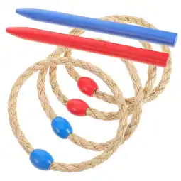 Walmart Milisten Wooden Ring Toss Game Jute Rope For Kids Hand-Eye Coordination 1 Set offer