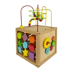 Walmart Classic World Toys 5 Sided Activity Cube With Wheels - Age Group 2 Years and up offer