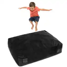 Walmart YYAo 47 x 35.5 Inch Crash Pad Sensory Mat with Foam Blocks and Washable Cover-Black offer