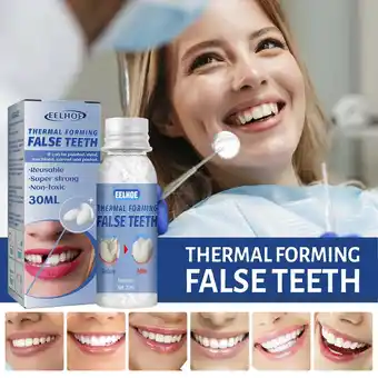 Walmart SDJMa Teether Set Teeth Hole Filling Denture Teether Makeup Stage Props offer