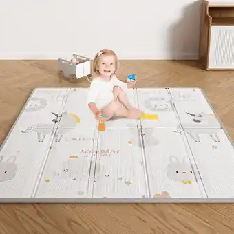 Walmart Baby Play Mat, 59x59 Foldable & Reversable Large Baby Mat, 0.4 Thick Waterproof Foam Play Mat offer