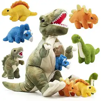 Walmart Prextex Washable T-Rex Dinosaur Tummy Carrier with Cute Little Baby Dinosaur Plush Toys, 15 offer