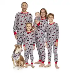 Walmart Jolly Jammies Men's Reindeer & Bear Matching Family Pajamas Set, 2-Piece Set, 2-Piece, Sizes S-2X offer