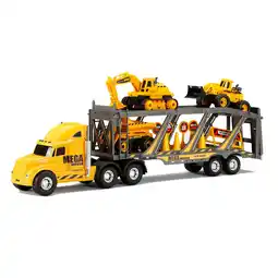Walmart New Bright 22 Free Wheel Yellow Mega Construction Hauler Truck Set offer