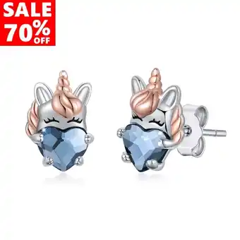 Walmart Coachuhhar Unicorn Stud Earrings, Cute Animal Earrings, Sterling Silver, Includes Gift Box offer