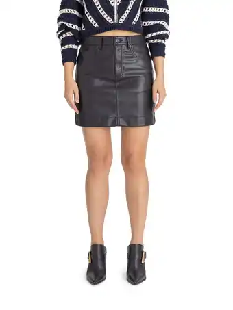 Walmart Jordache Women's High Rise Faux Leather Skirt Sizes 2-22 offer