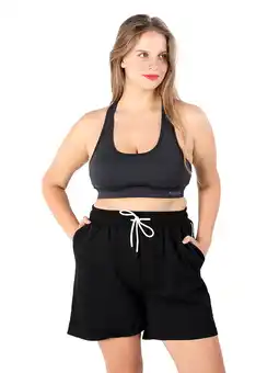 Walmart POSESHE Women's Plus Size High Waist Workout Yoga Sweatpants, Summer Drawstring Jogging Shorts, L-5X offer