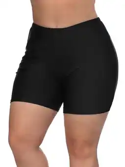 Walmart Attraco Swimsuit Bottoms Plus Size For Women Boardshorts Bathing Suit Turnks Solid Color offer