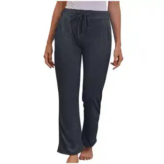 Walmart Viikei Womens Pants Clearance Plus Size Pants Solid Pocket Elastic Waist Long offer