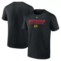 Walmart Men's Fanatics Black Chicago Blackhawks Authentic Pro Core Primary T-Shirt offer