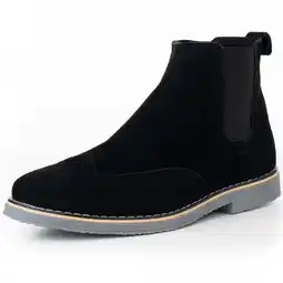 Walmart Alpine Swiss Mens Chelsea Boots Genuine Suede Dress Ankle Boots Wingtip Shoes offer