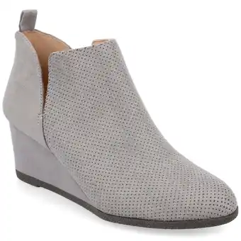 Walmart Journee Womens Mylee Pull On Wedge Booties, Widths Available offer