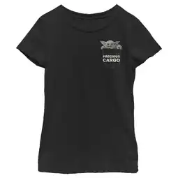 Walmart Girl's Star Wars: The Mandalorian The Child Precious Cargo Pocket Graphic Tee Black Small offer