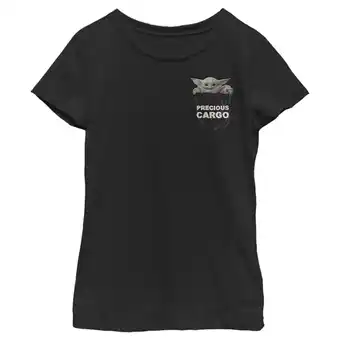 Walmart Girl's Star Wars: The Mandalorian The Child Precious Cargo Pocket Graphic Tee Black Small offer
