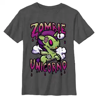 Walmart Boy's Tokidoki Zombie Unicorno Milo Graphic Tee Charcoal Heather X Large offer