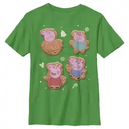 Walmart Boy's Peppa Pig Christmas Gingerbread Cookie Family Graphic T-Shirt offer