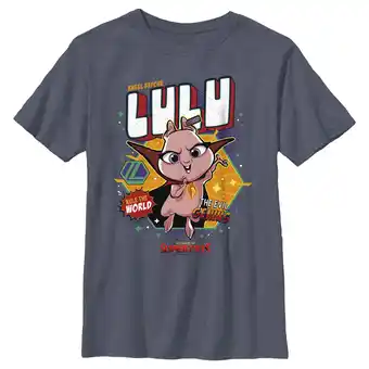 Walmart Boy's DC League of Super-Pets Rule the World Lulu Badge Graphic Tee Navy Blue Heather Small offer