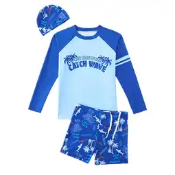 Walmart oqasdz Baby Boy Swimsuit Kids Letter Printed Rash Guard Breathable Casual Sports Swimwear Swim Suits offer