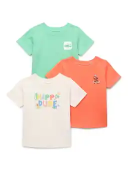 Walmart Garanimals Baby Boy Short Sleeve Jersey Graphic Tees Multipack, 3-Pack, Sizes 0-24 Months offer