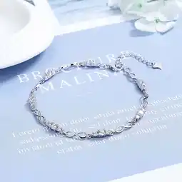 Walmart 18K White Gold Infinity Bracelet with Genuine Crystals offer