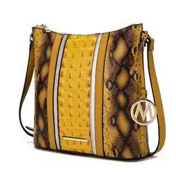 Walmart Meline Faux Crocodile and Snake Embossed Vegan Leather Womens Shoulder bag by Mia K offer