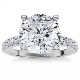 Walmart Pompeii Certified 3.40Ct Round Cut Diamond Engagement Ring 14k Gold Lab Grown offer