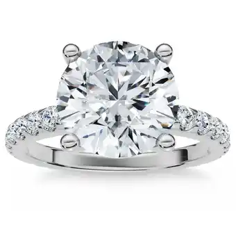 Walmart Pompeii Certified 3.40Ct Round Cut Diamond Engagement Ring 14k Gold Lab Grown offer