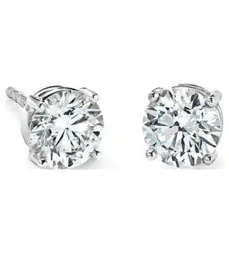 Walmart Paris Jewelry 14K White Gold 1/2 Ct Round Diamond Stud Earrings Jewelry Gift for Women offer