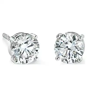 Walmart Paris Jewelry 14K White Gold 1/2 Ct Round Diamond Stud Earrings Jewelry Gift for Women offer