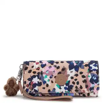Walmart Kipling Women's Rubi Printed Nylon Large Fashion Wristlet Wallet and Clutch offer