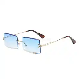 Walmart Rectangular Sunglaes Tinted Lens Clear Vintage Framele Glaes - Blue offer